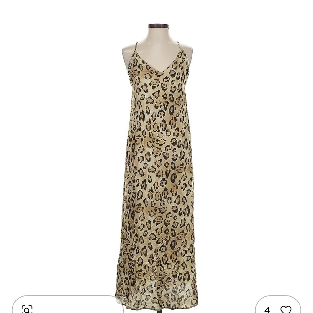 NWT PQ Swim Leopard Print Backless Dress
